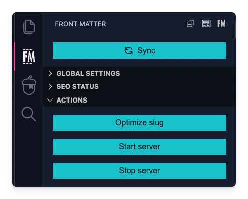 Stop the server action
